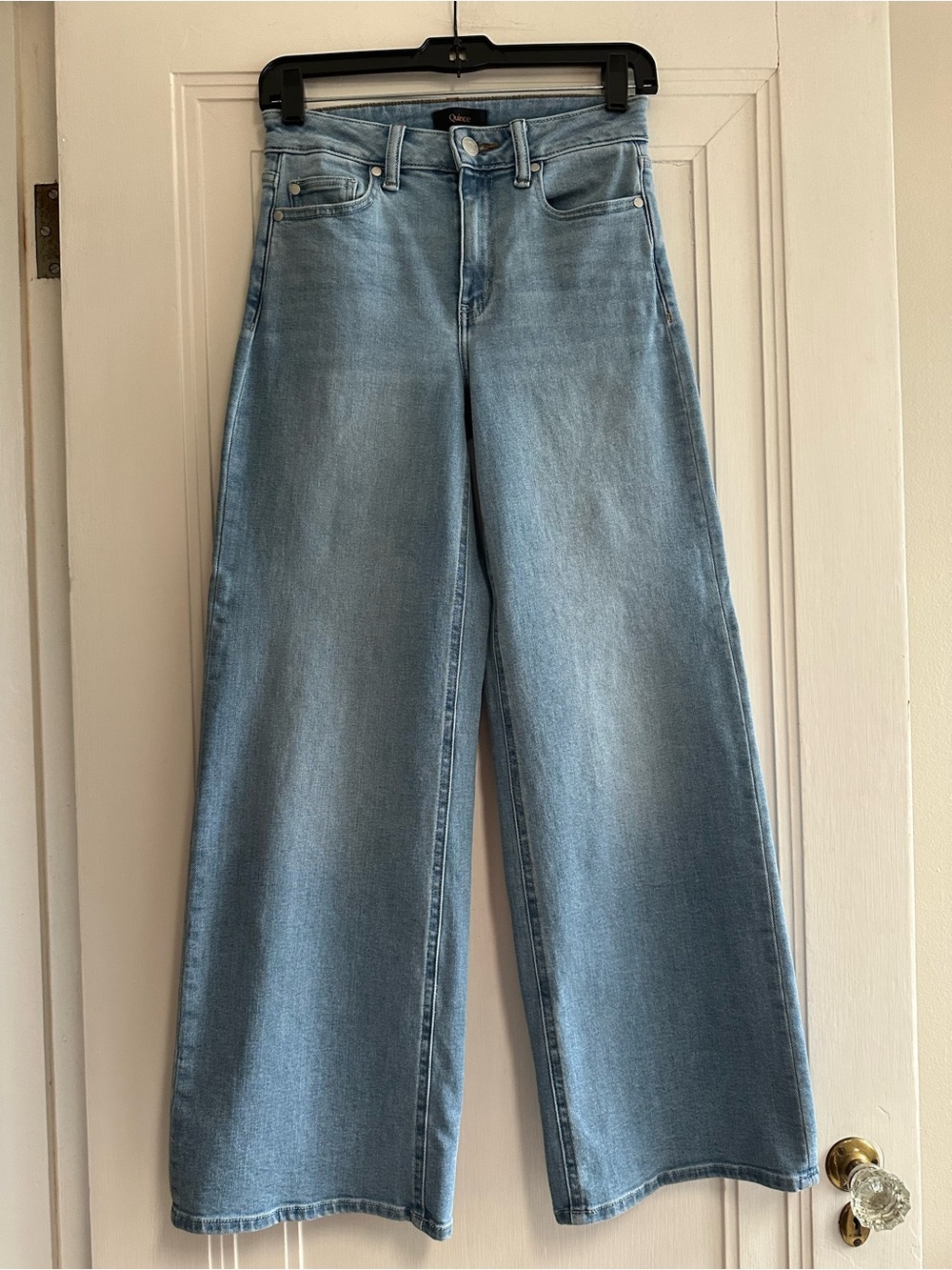 NWOT Quince Bella Stretch Wide-Leg Jeans - Frosted Blue - Size 24 Regular Length - Picture 7 of 15